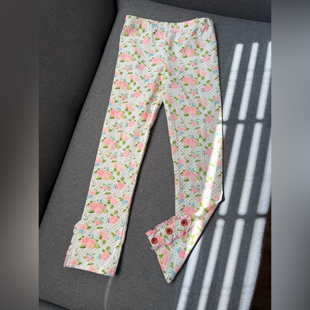 Girls Sweet Honey Size 10 Floral Leggings NWOT